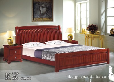 【廠家直銷 供應(yīng)批發(fā)盛泰211B#雙人單層實木床 實木家具】價格,廠家,圖片,床類,南康盛泰家俱廠-