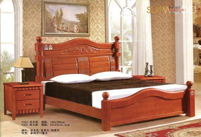 【南康實木家具廠家 皇居賽歐品牌床 簡約雙人實木床#310】價格,廠家,圖片,床類,江西皇都家具實業(yè)-