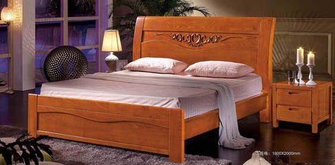 【新品上市特價廠家直銷 1.8*2米雙人榆木床 956# 南康實木床】價格,廠家,圖片,床類,南康市龍緣木業(yè)廠-