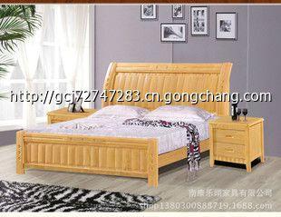 南康實木床 橡木床1.5米 1.8米雙人床 特價床 8028#_家居家具_世界工廠網