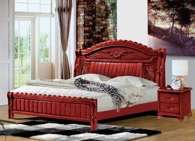 【2013新款熱賣豪華優質實木床家具1012# 實木床南康家具 廠家直銷】價格,廠家,圖片,床類,南康福鑫海家具-