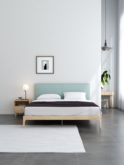 mfg家具電商產(chǎn)品渲染 實(shí)木床 總