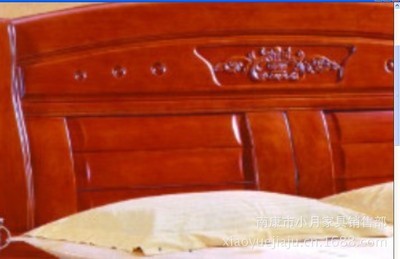 南康市小月家具銷售部 高檔實木雙人床805#批發特惠，品質與價格兼具